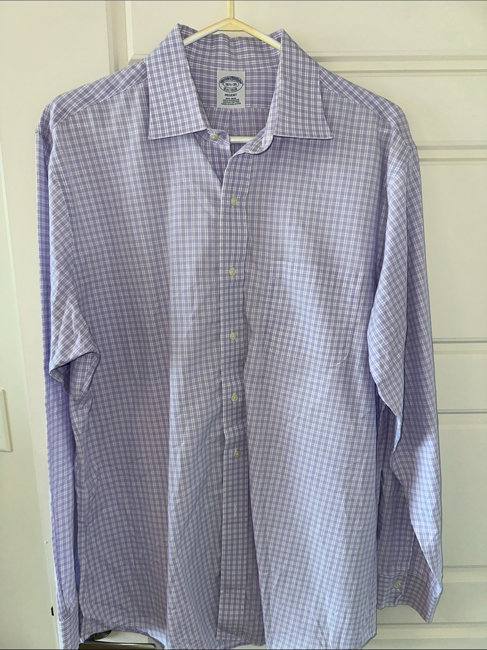 Brooks Brothers Men’s Lavender Check Dress Shirt
